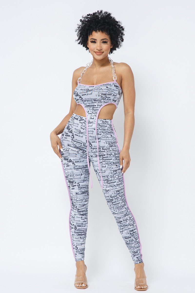 “Logic” White Leggings Set