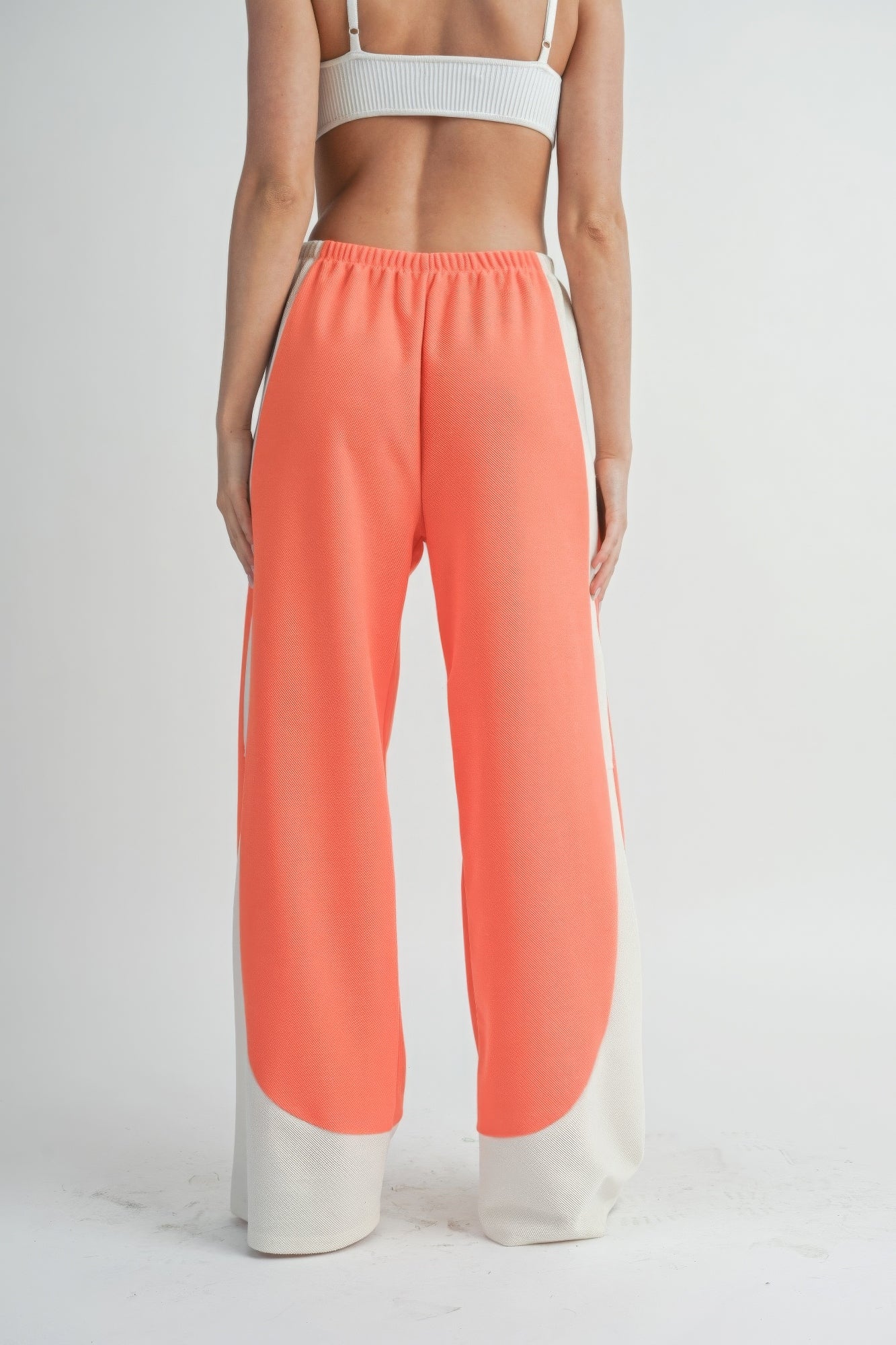 Pantalones anchos de dos tonos