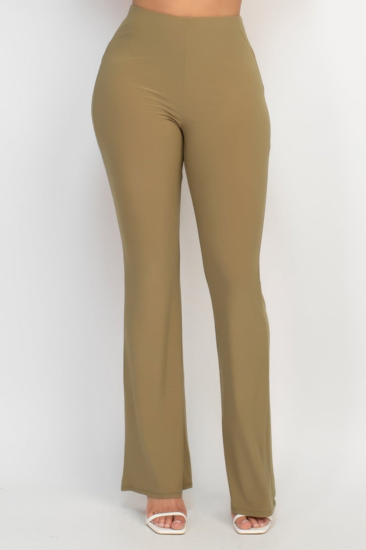 Fit And Flare Elastic Casual Pants