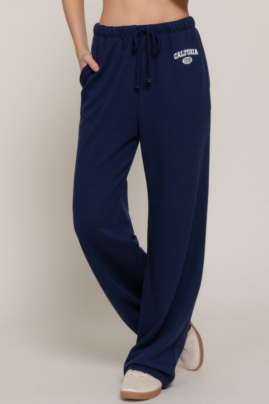 Pantalones de chándal con detalle estampado en la cintura