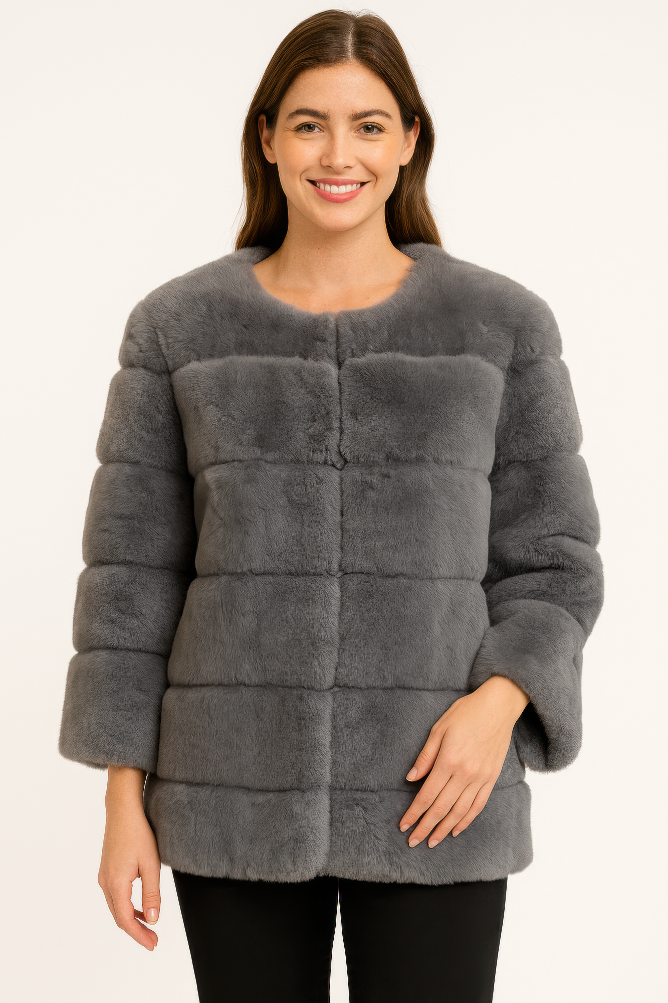 Plush Camel Faux Fur Jacket See size chart under “more details”