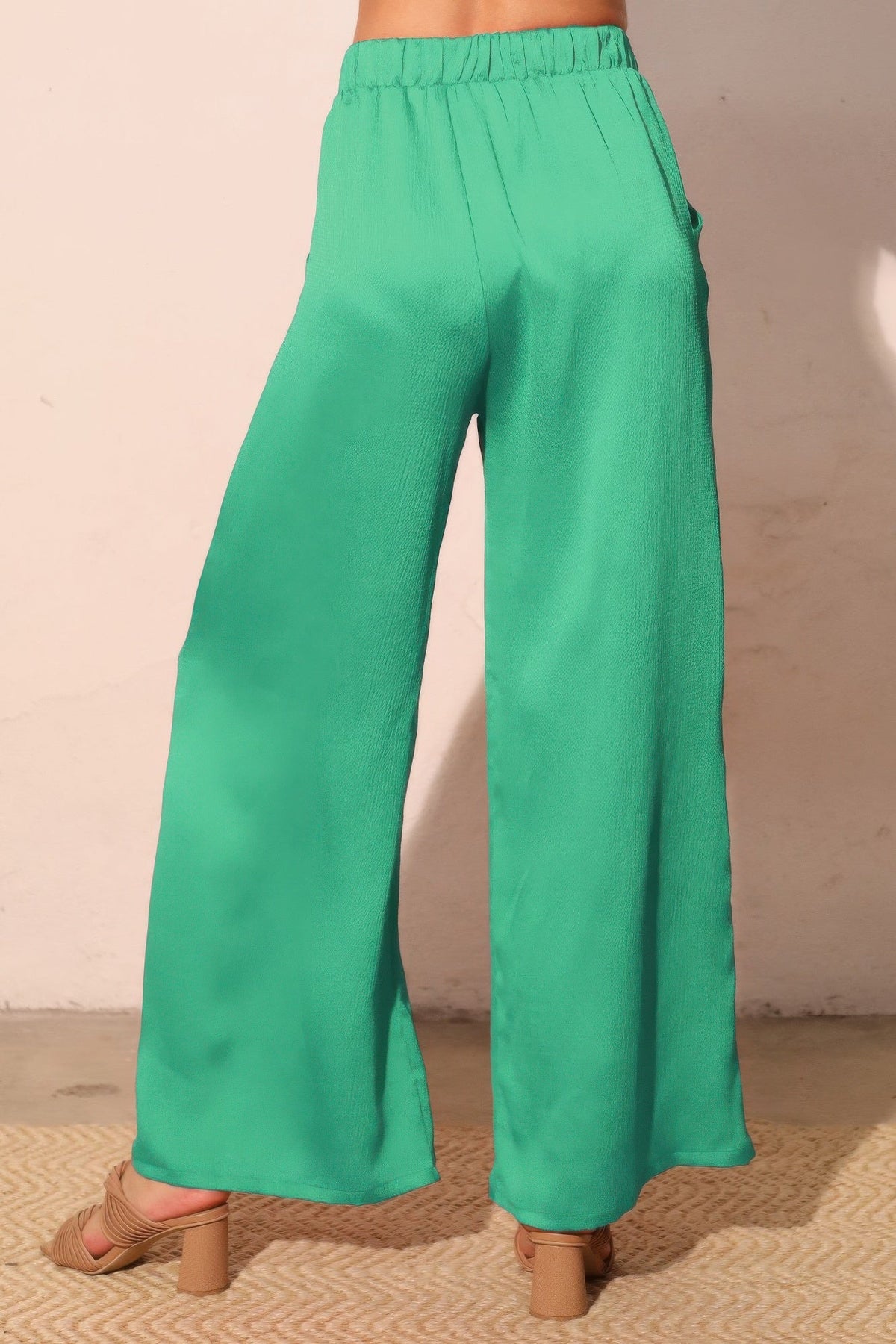 Hammered Satin Pocket Pants