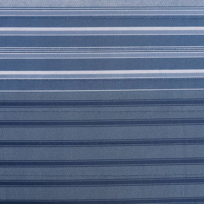 Juego de ropa de cama de 4 piezas con funda para diván de algodón a rayas azules marino y blancas