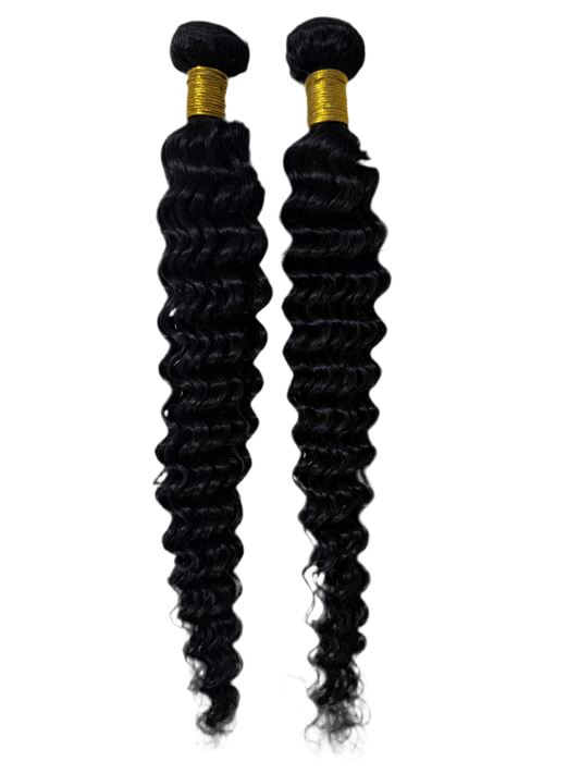 Paquete de cabello Deep Wave Crown – Negro Natural (2 unidades)