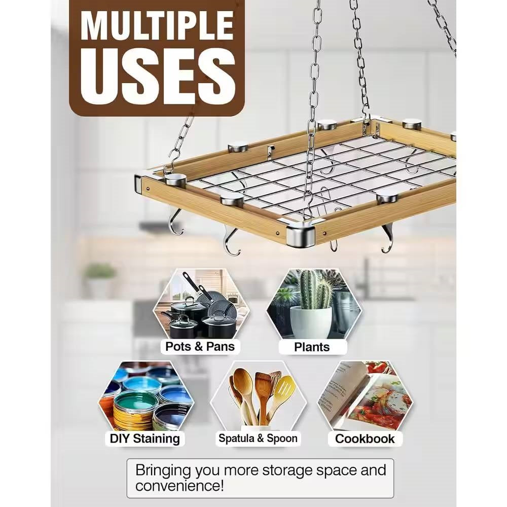 Rejilla rectangular de metal de 23.5 pulgadas para cocina, montada en el techo