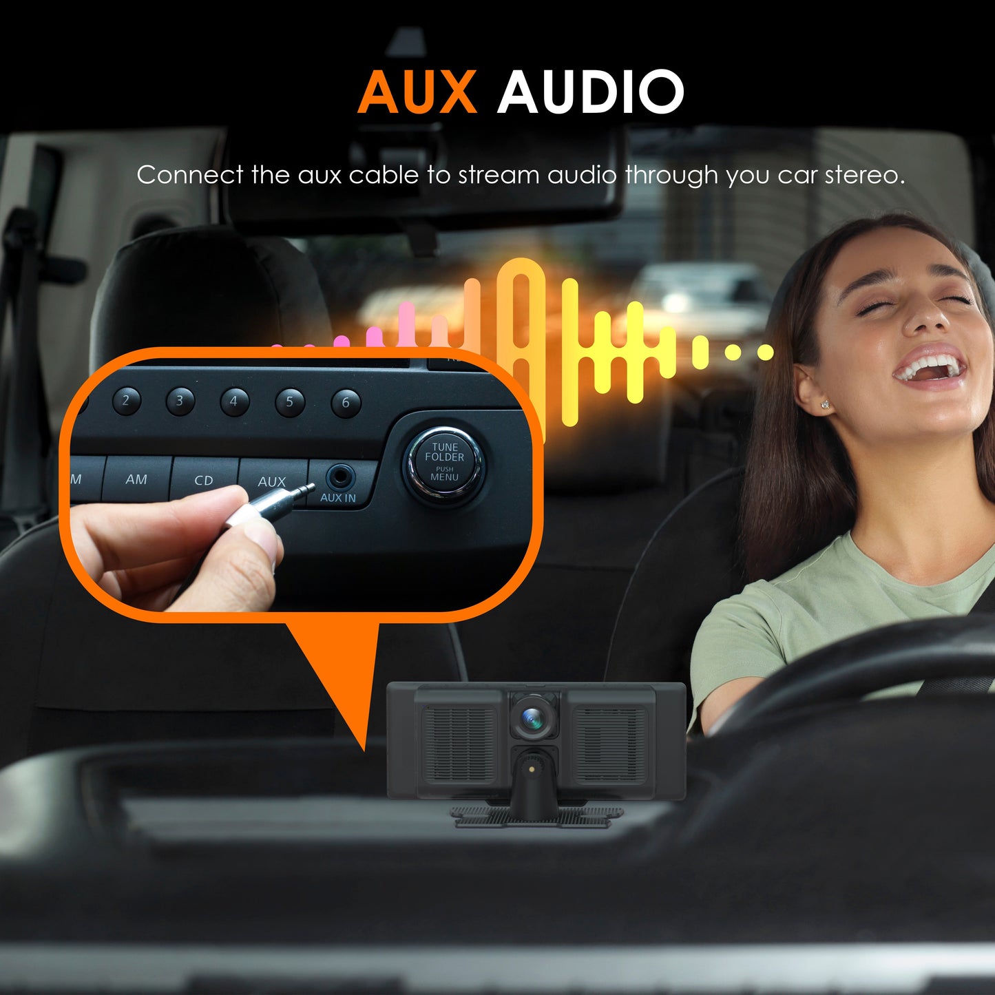 REXING CPDuo Pro – Receptor inalámbrico Apple CarPlay / Android Auto con pantalla táctil LCD de 10.26 pulgadas