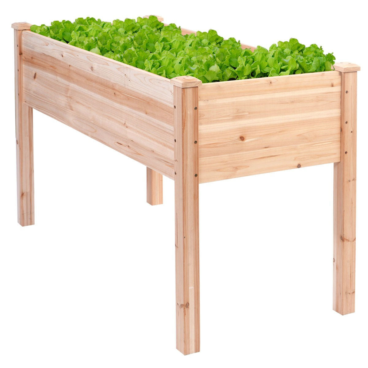 Cama de Jardín Elevada de Cedro de Madera Maciza de 30 Pulgadas de Alto