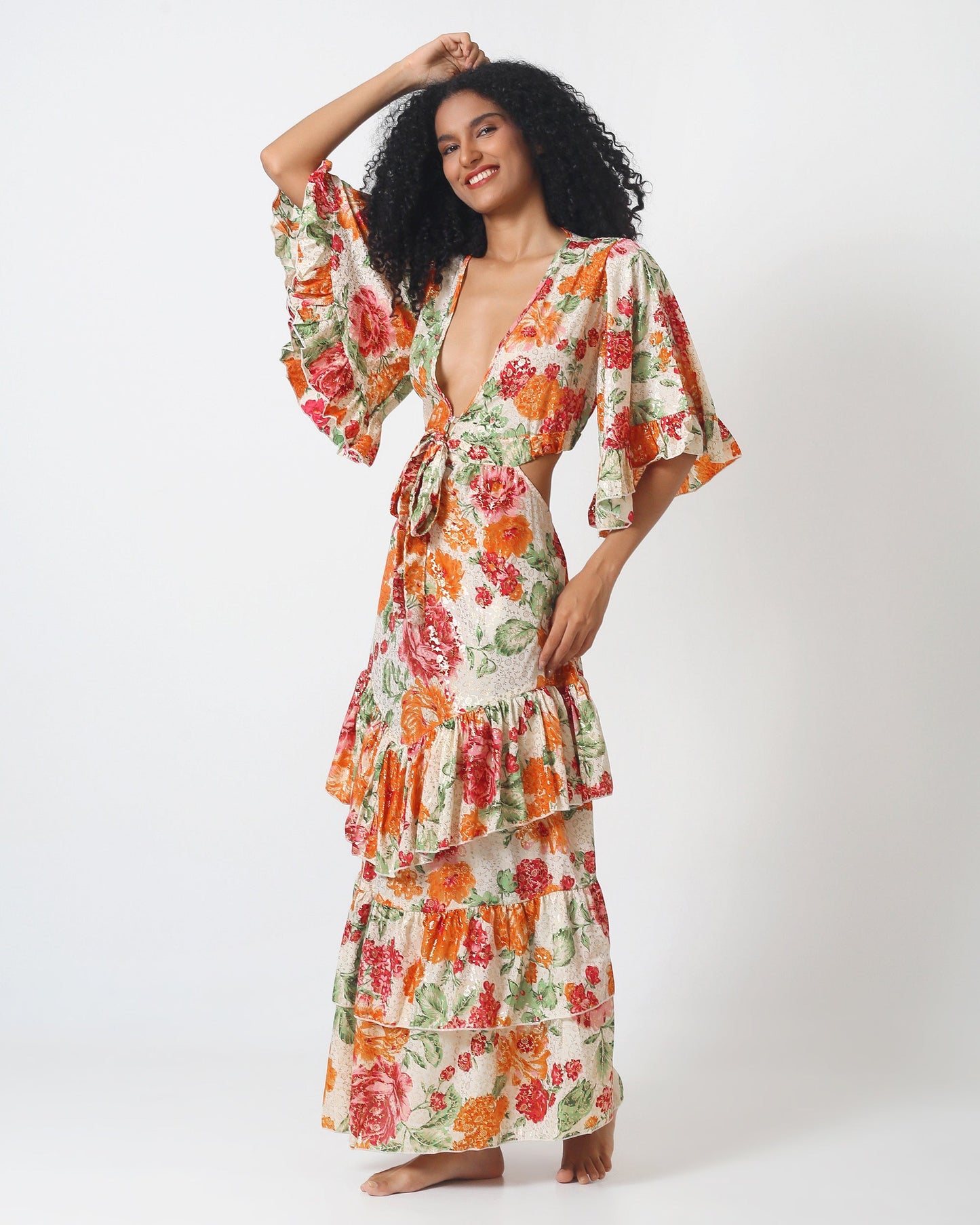 Vestido tipo capa
