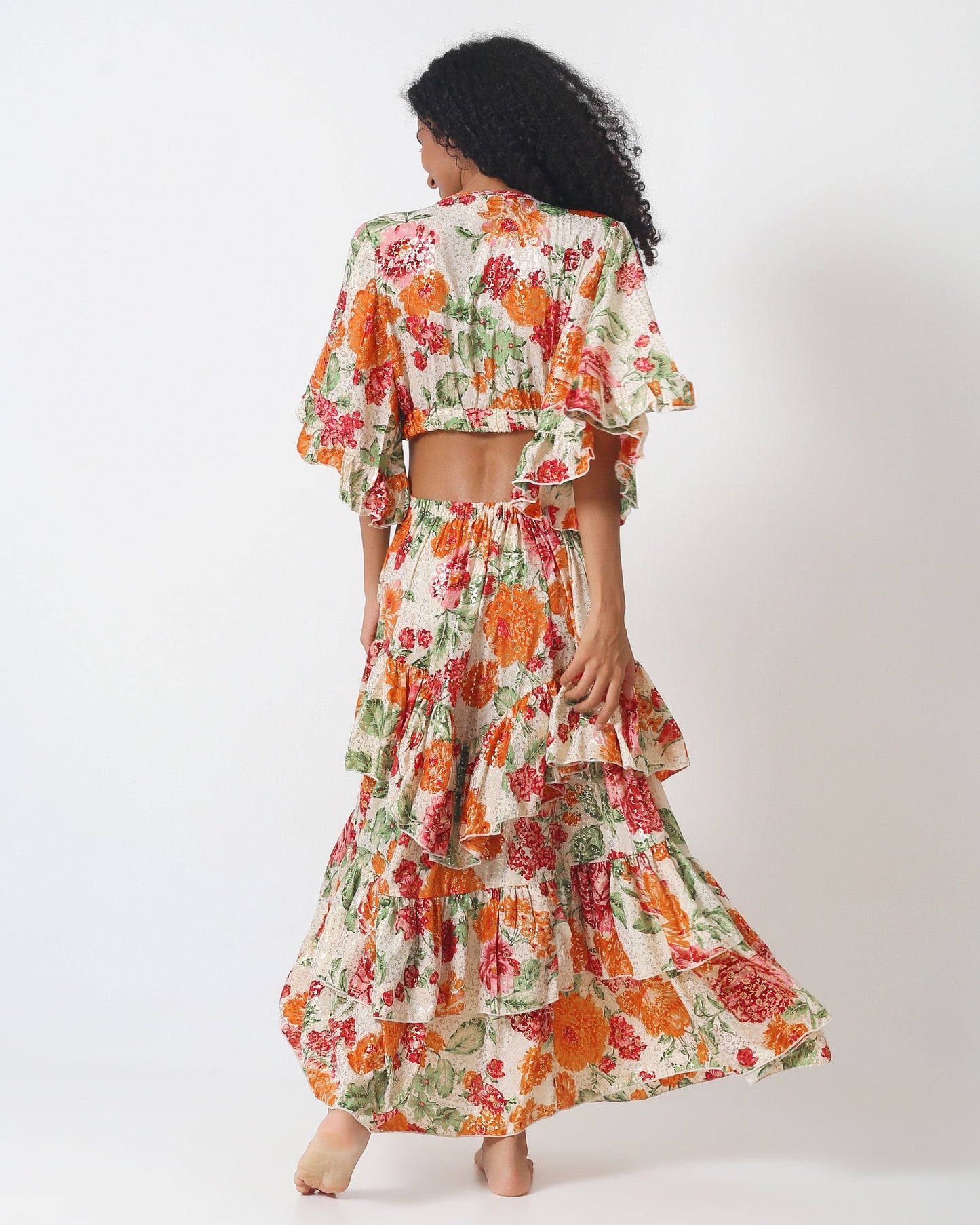 Vestido tipo capa
