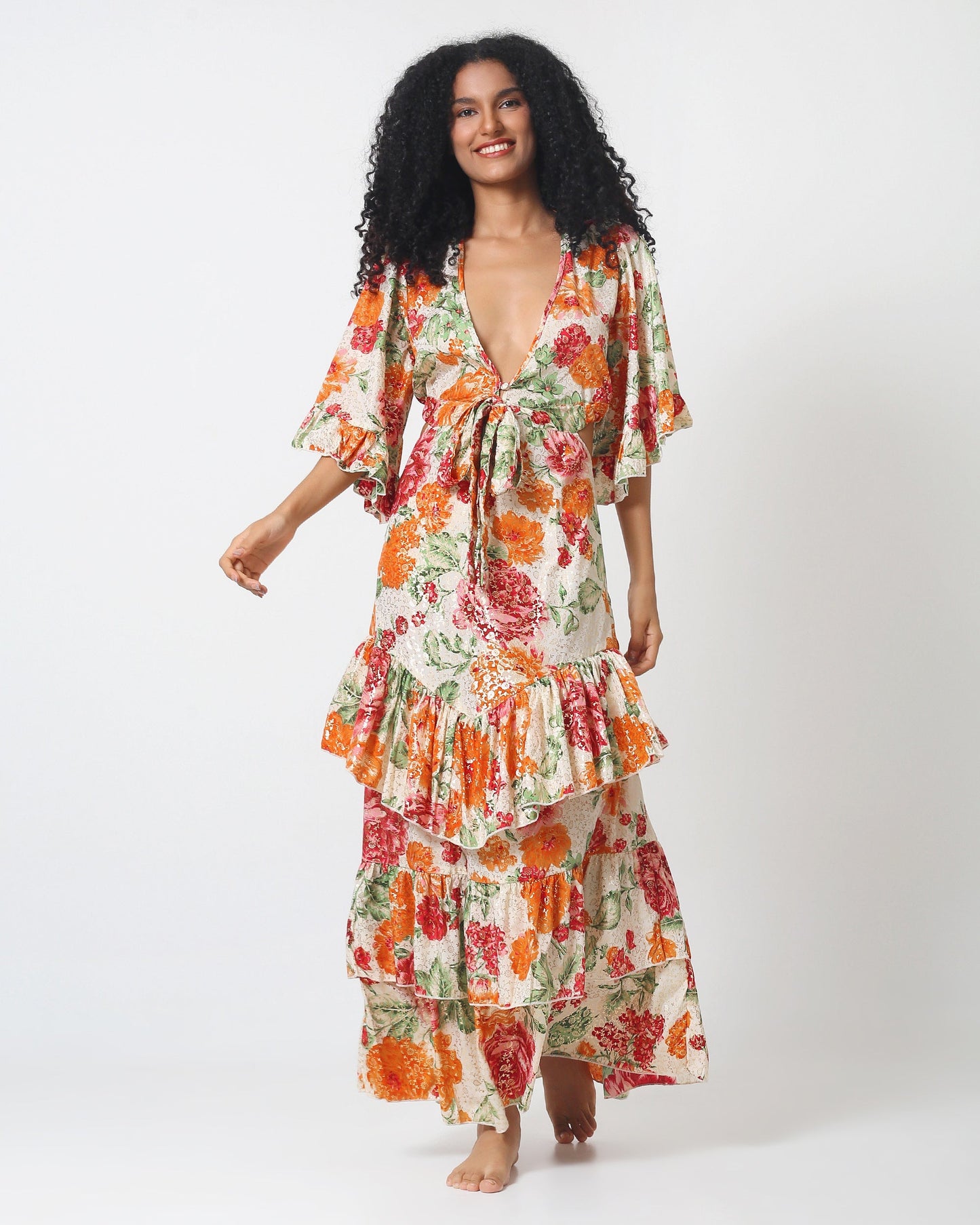 Vestido tipo capa