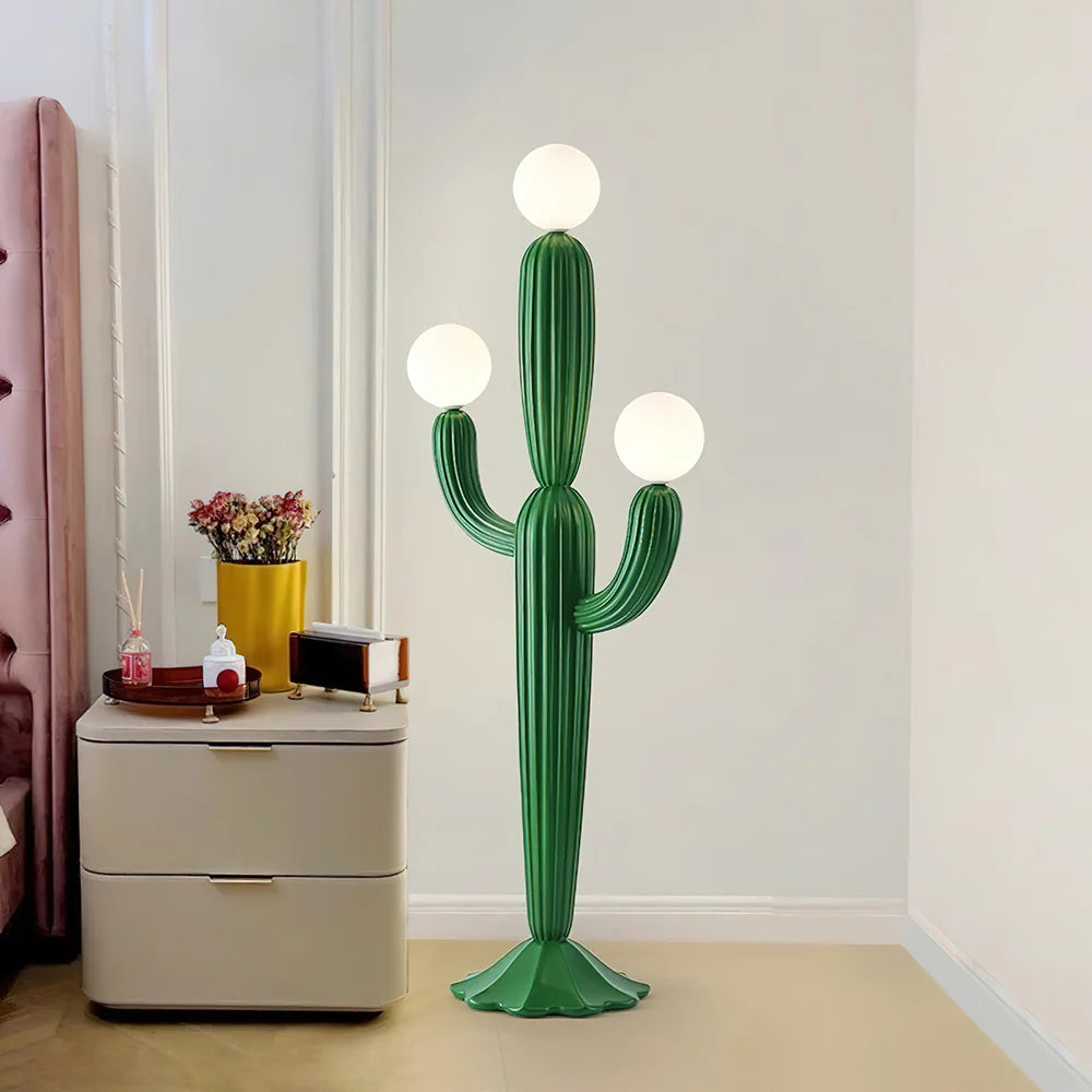 Lámpara de pie de cristal Cactus