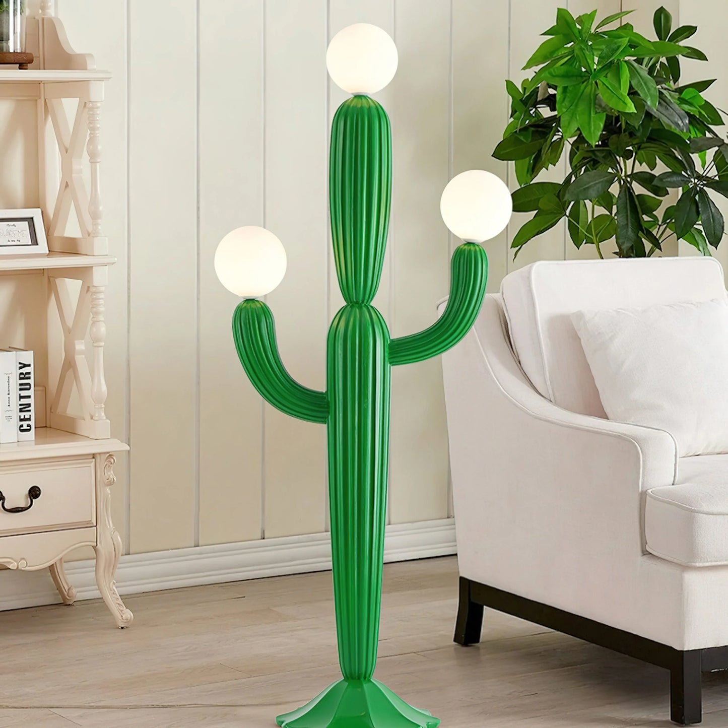 Lámpara de pie de cristal Cactus