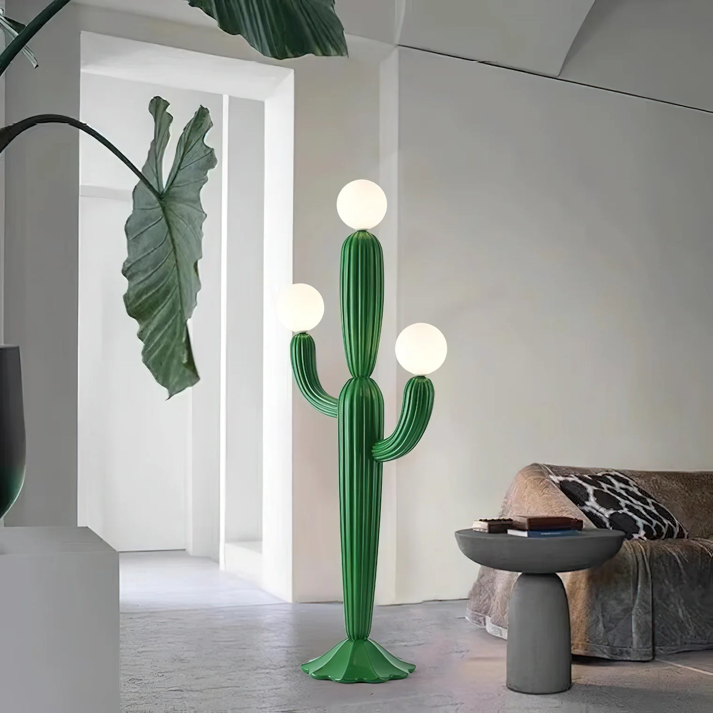 Lámpara de pie de cristal Cactus