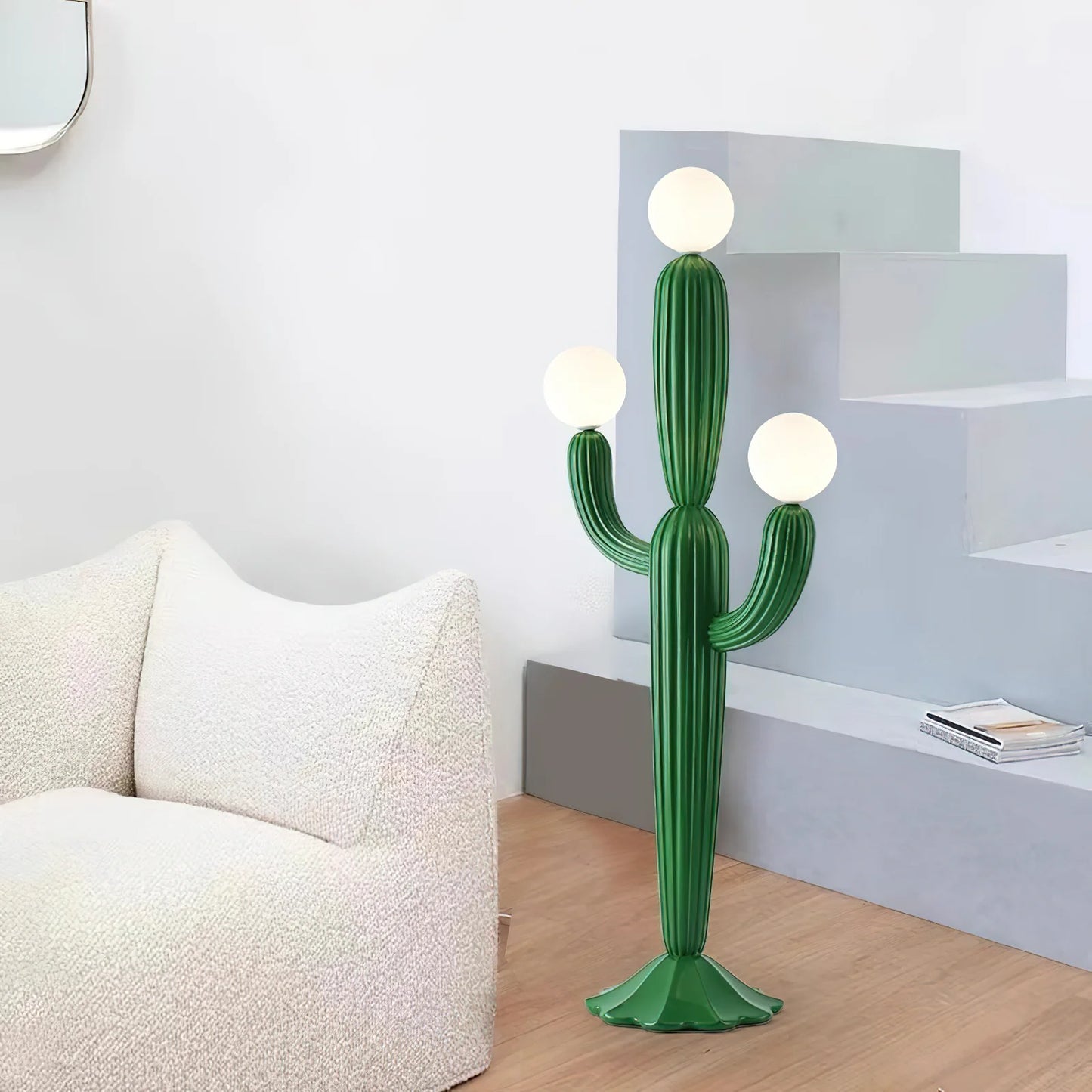 Lámpara de pie de cristal Cactus