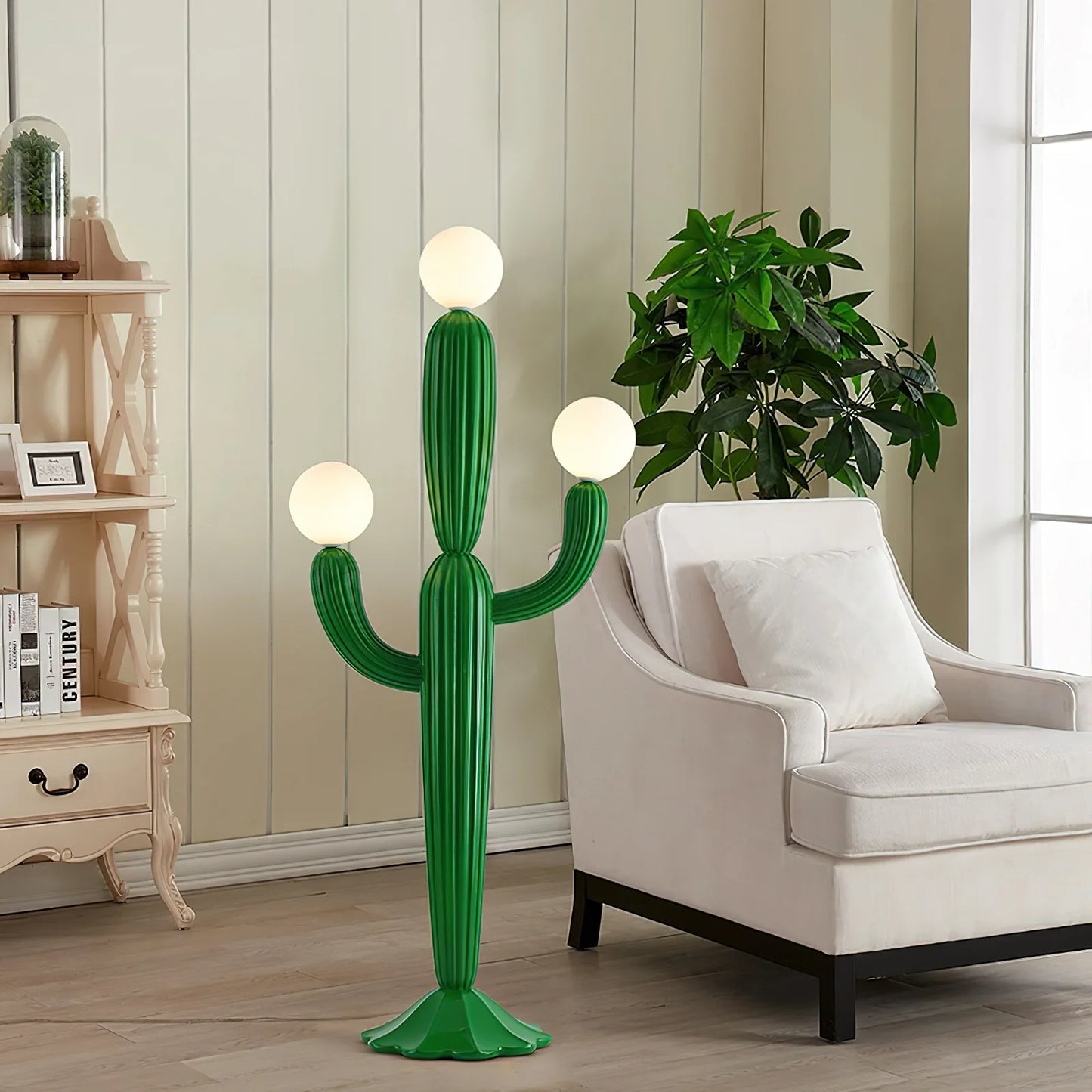 Lámpara de pie de cristal Cactus