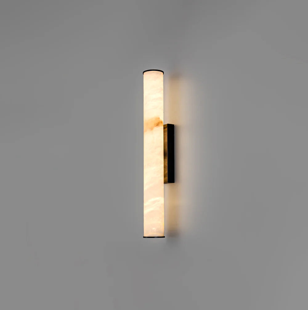 Aplique de pared cilíndrico Calisto Alabaster