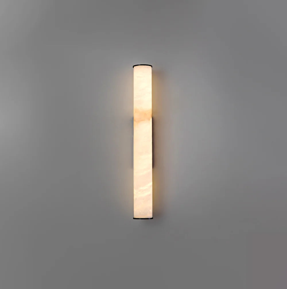 Aplique de pared cilíndrico Calisto Alabaster