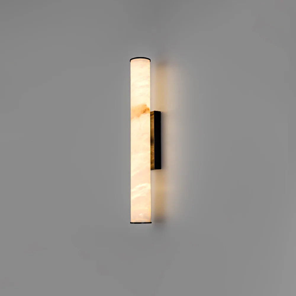Aplique de pared cilíndrico Calisto Alabaster