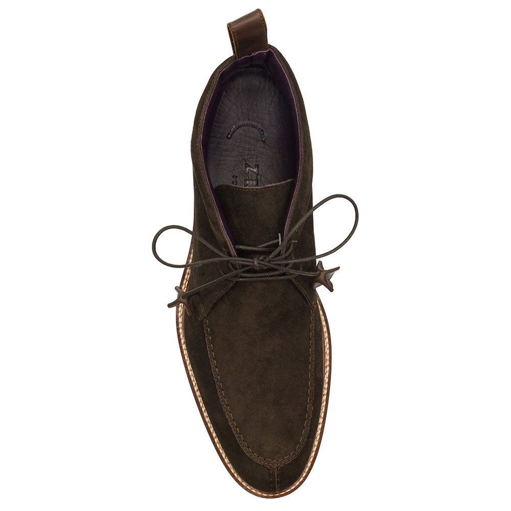 46-605-NIC CAMPO HIGH Botín chukka de piel de cabra italiana agamuzada, Nicotine