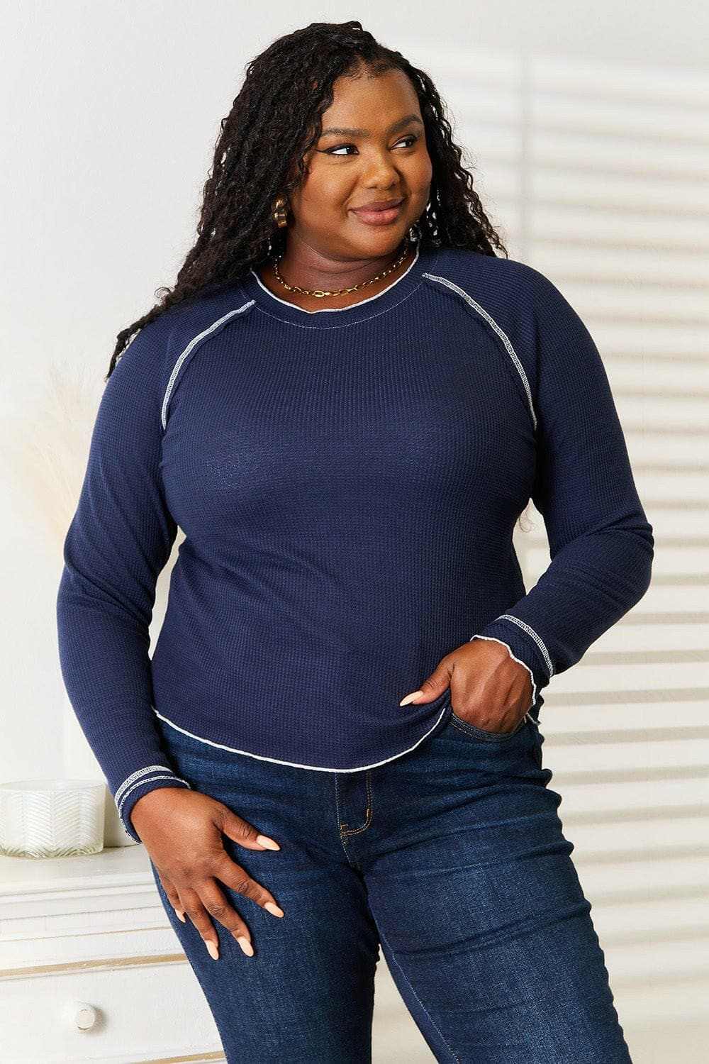 Trendsi Raglan Longline Top Women's Casual Chic Activewear