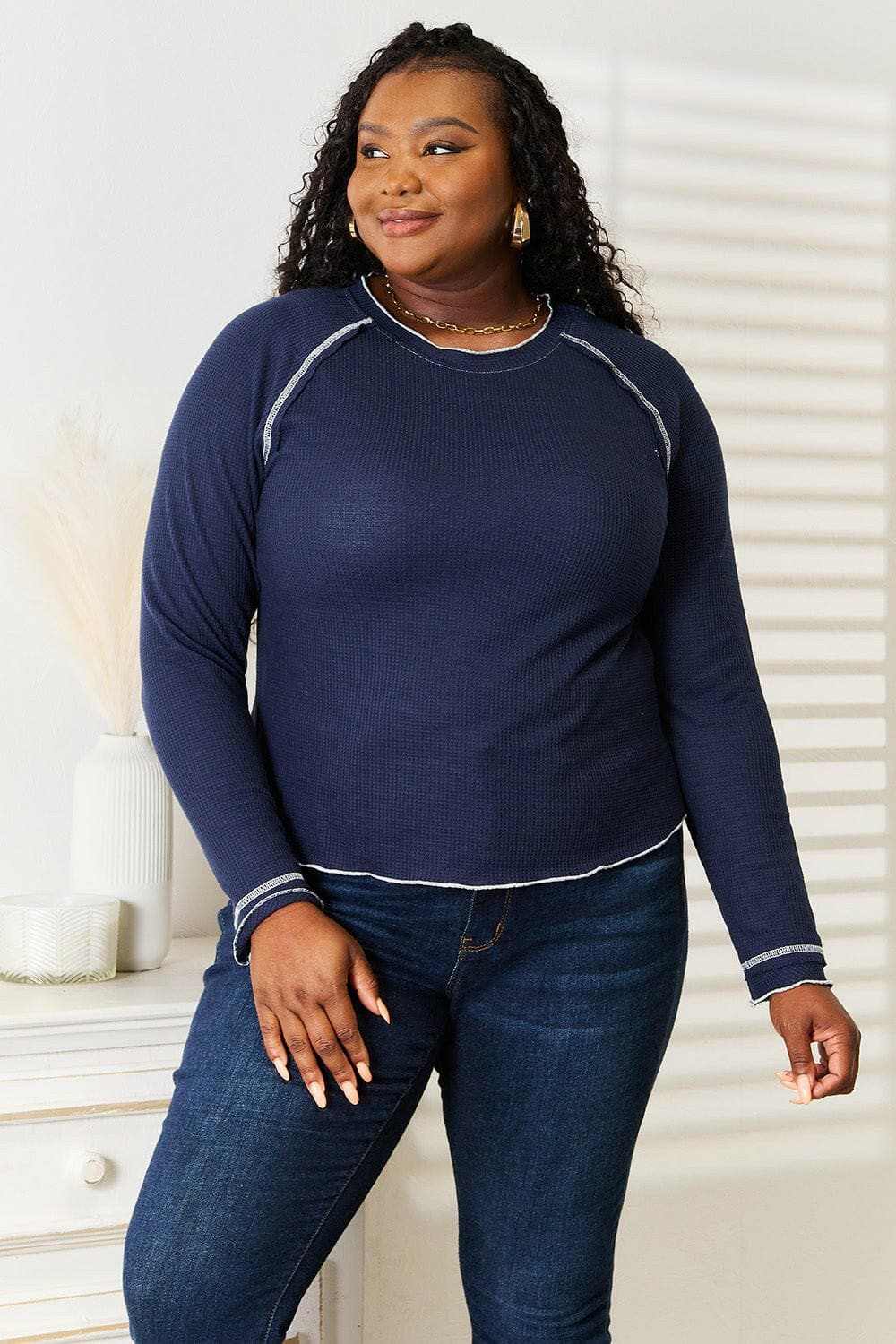 Trendsi Raglan Longline Top Women's Casual Chic Activewear