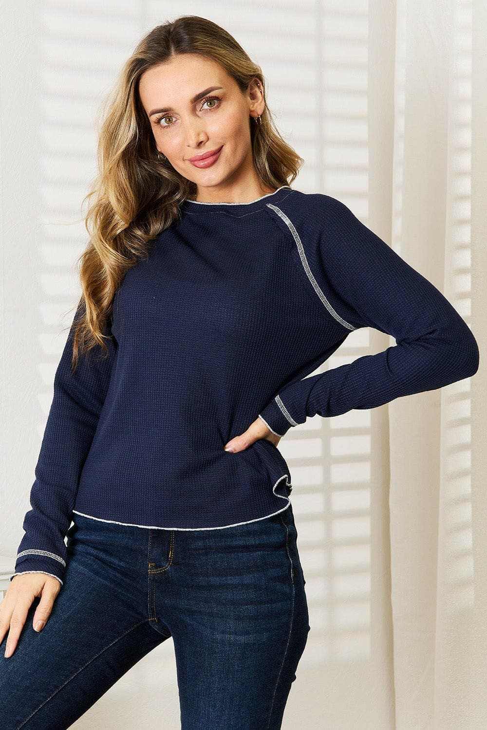Trendsi Raglan Longline Top Women's Casual Chic Activewear