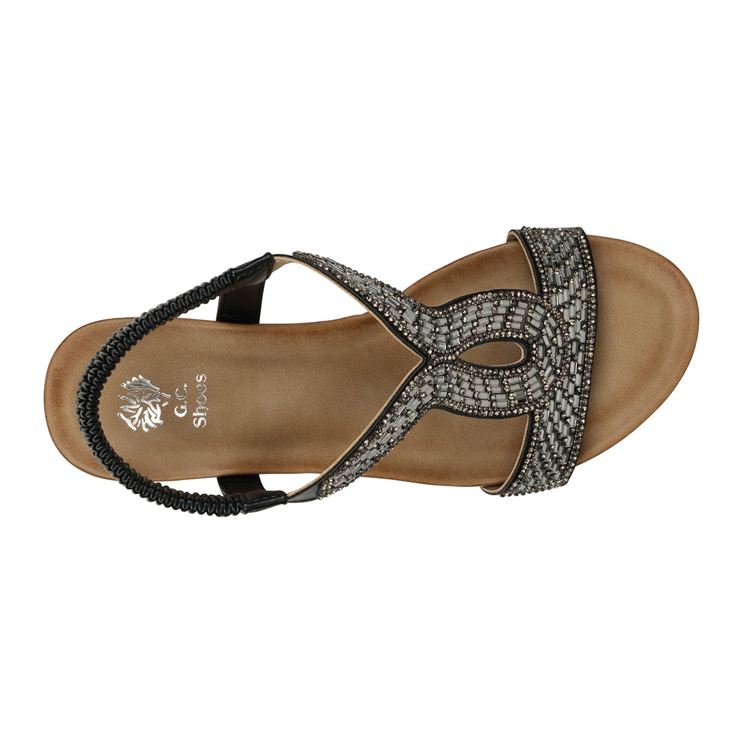 Sandalias de cuña con tiras y aberturas Celestia