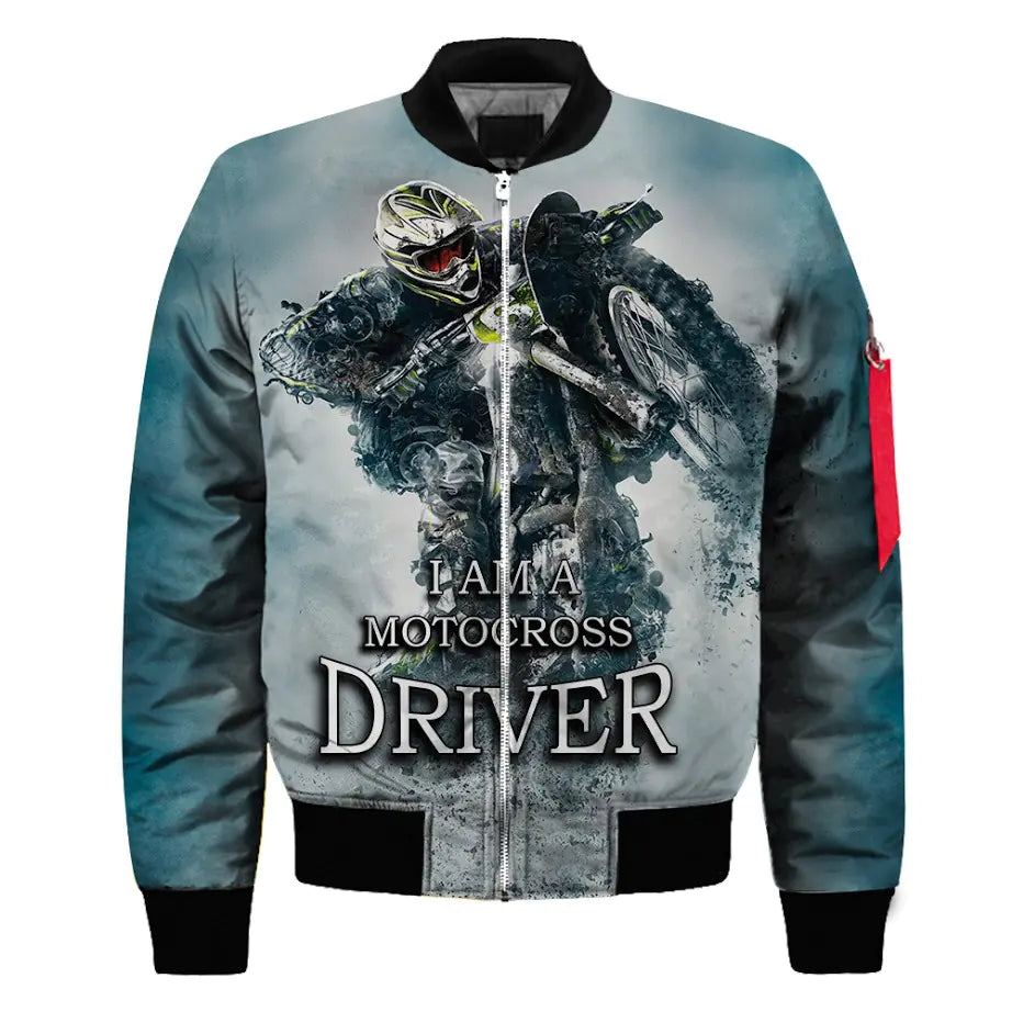 Men's 3D Digital Color Print Flight Jacket Suit