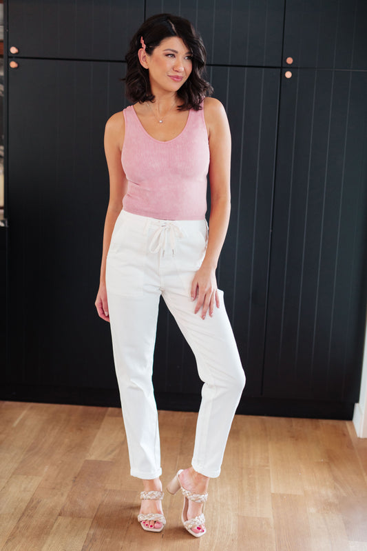 Charlene pantalón jogger tiro alto en crudo