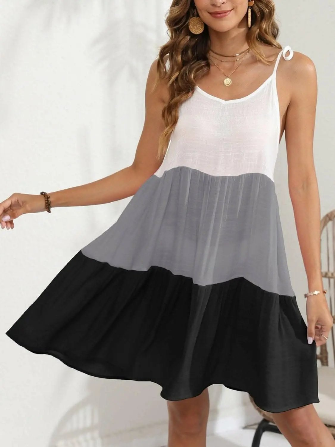 Dresses Trendsi swimwear - Chic Color Block Beach Dress
