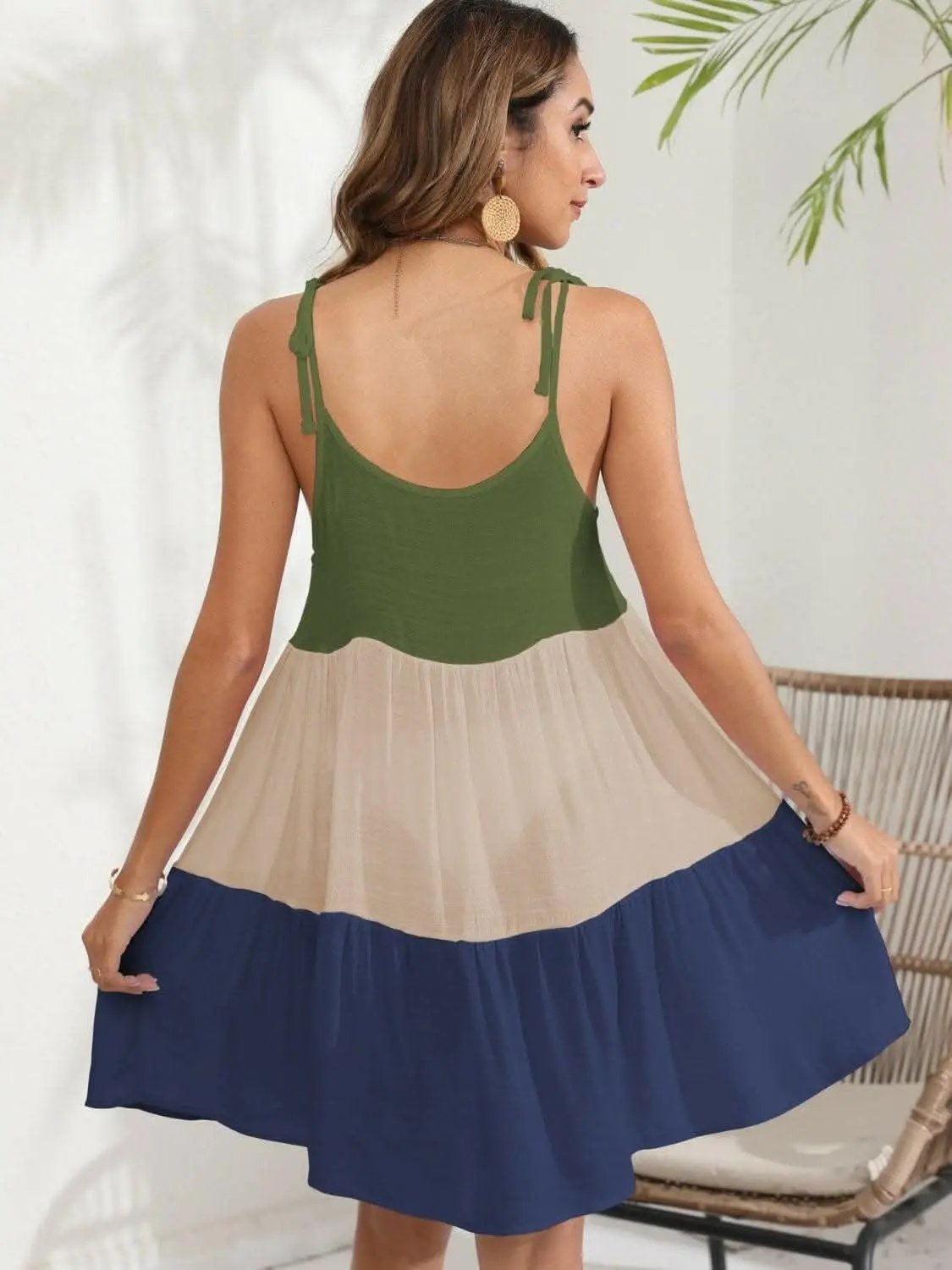 Dresses Trendsi swimwear - Chic Color Block Beach Dress