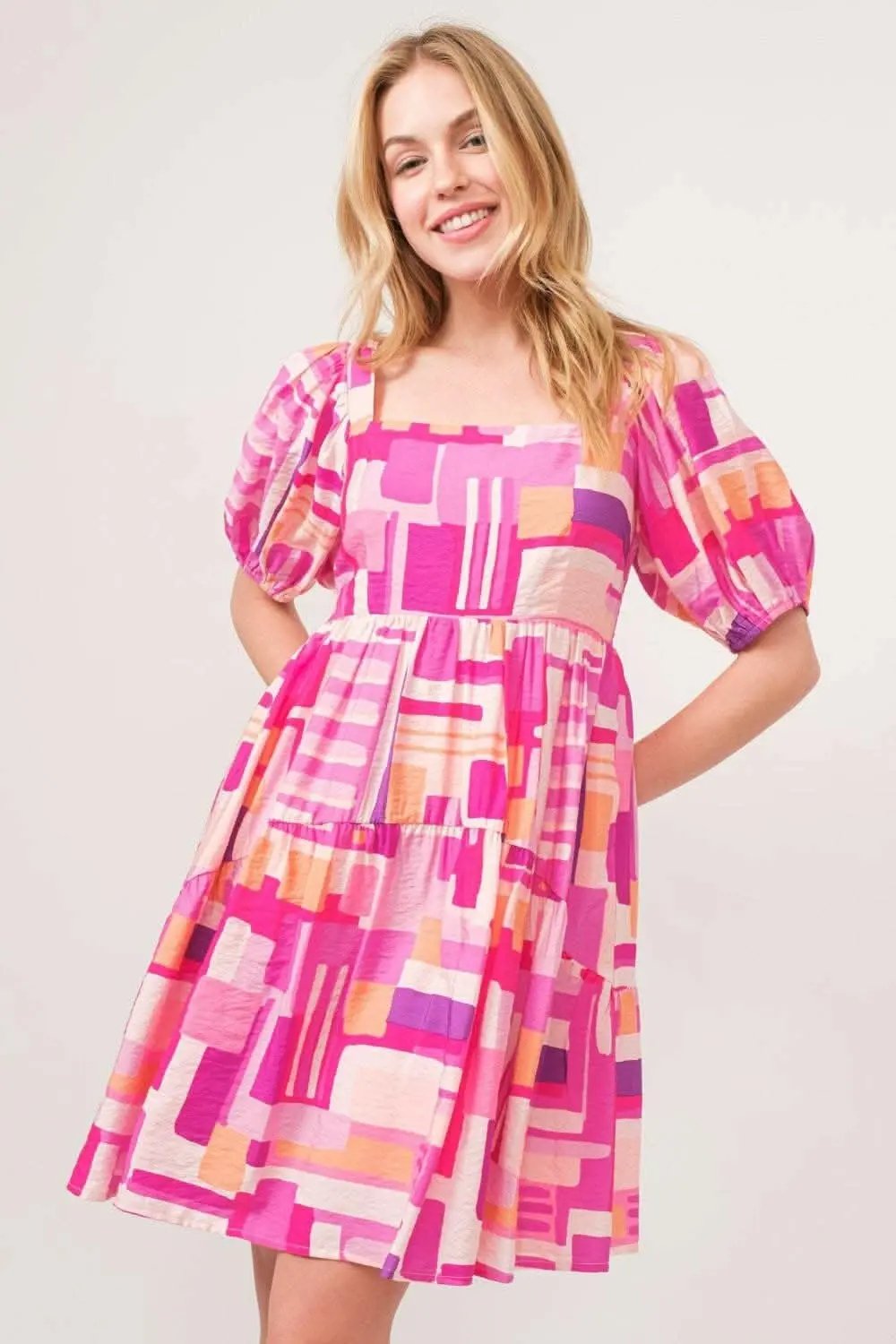 Vestido Color Block Trendsi Vestido Elegante de Manga con Estilo para Mujer