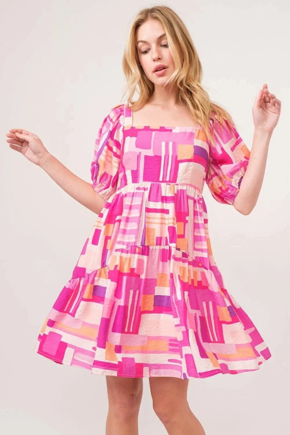Vestido Color Block Trendsi Vestido Elegante de Manga con Estilo para Mujer