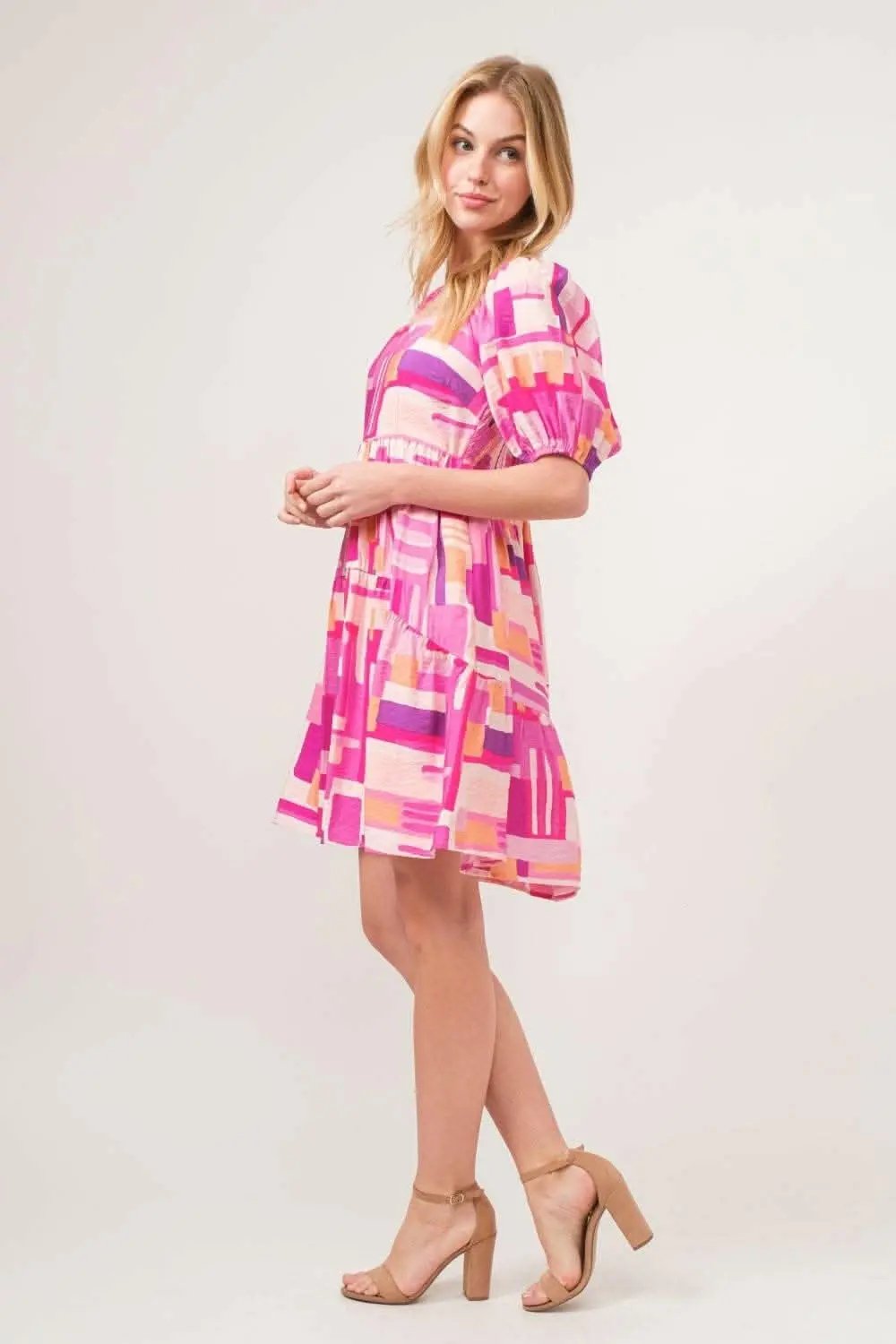 Vestido Color Block Trendsi Vestido Elegante de Manga con Estilo para Mujer