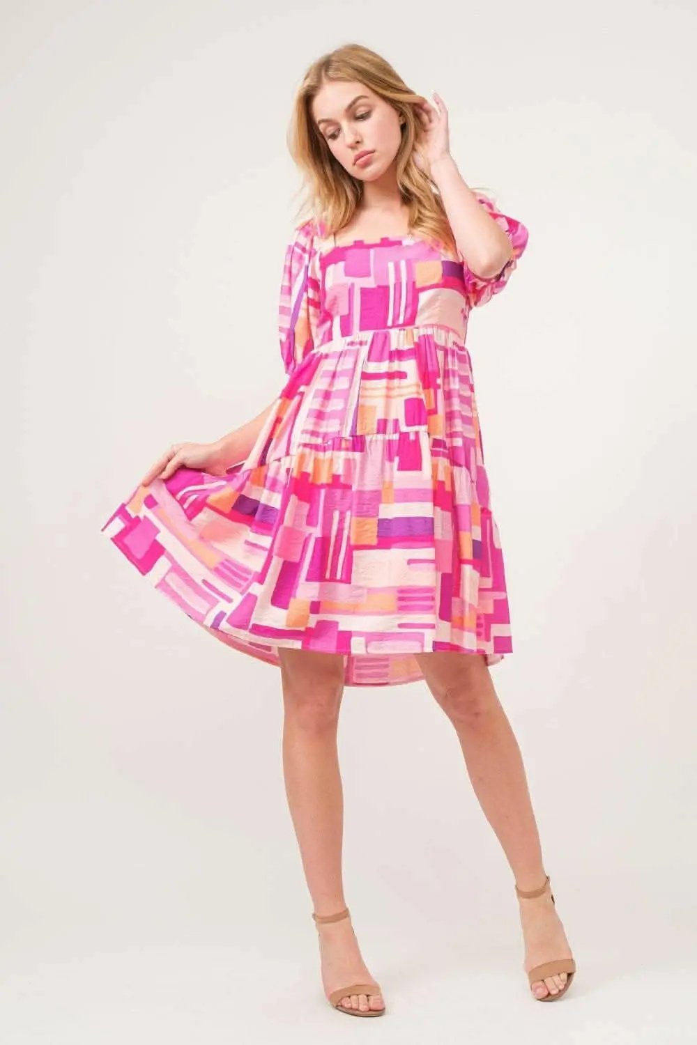 Vestido Color Block Trendsi Vestido Elegante de Manga con Estilo para Mujer