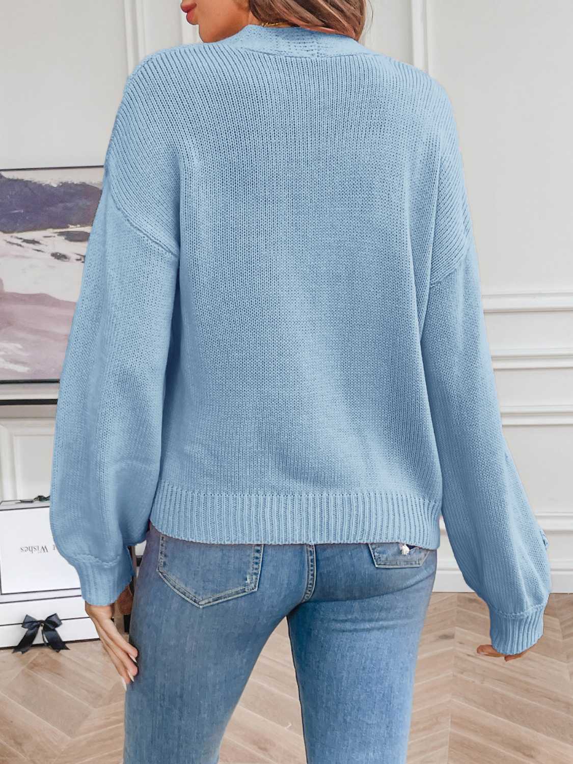Trendsi Floral Cardigan Open Front — Lightweight Layering Piece
