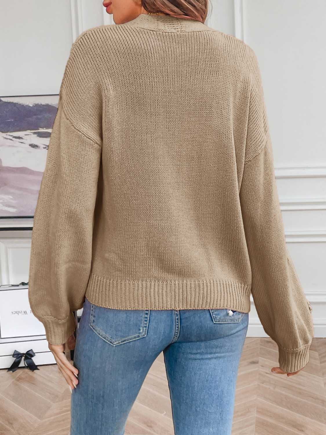Trendsi Floral Cardigan Open Front — Lightweight Layering Piece