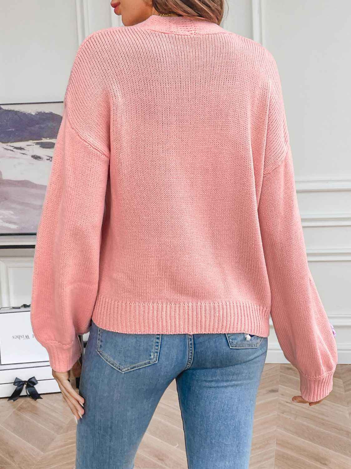 Trendsi Floral Cardigan Open Front — Lightweight Layering Piece