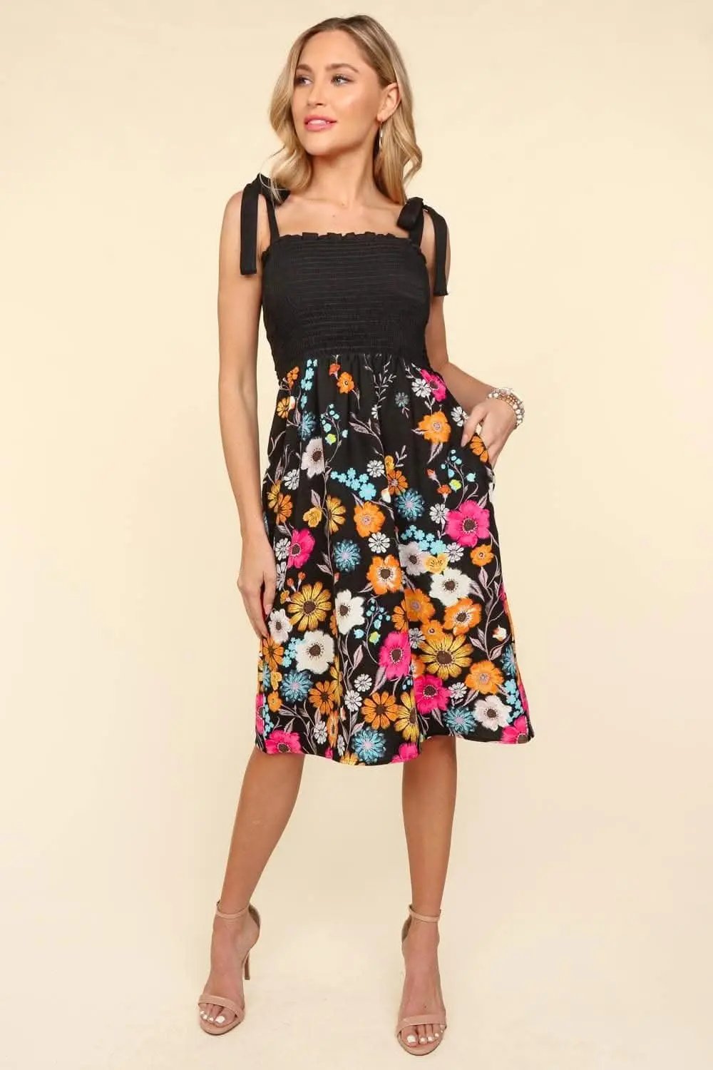 Shoes Trendsi Chic Haptics Smocked Cami Floral Dress for Summer