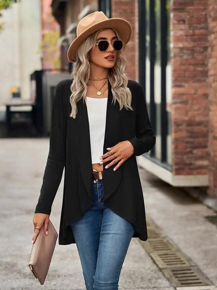 Sweaters Trendsi Chic Long Sleeve Cardigan - Opaque