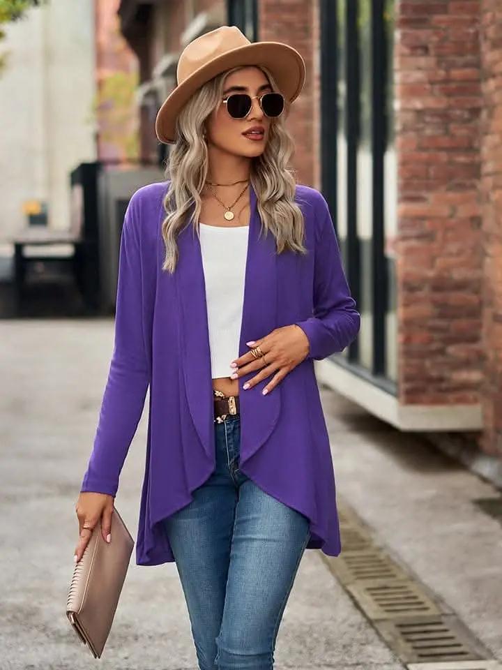 Sweaters Trendsi Chic Long Sleeve Cardigan - Opaque