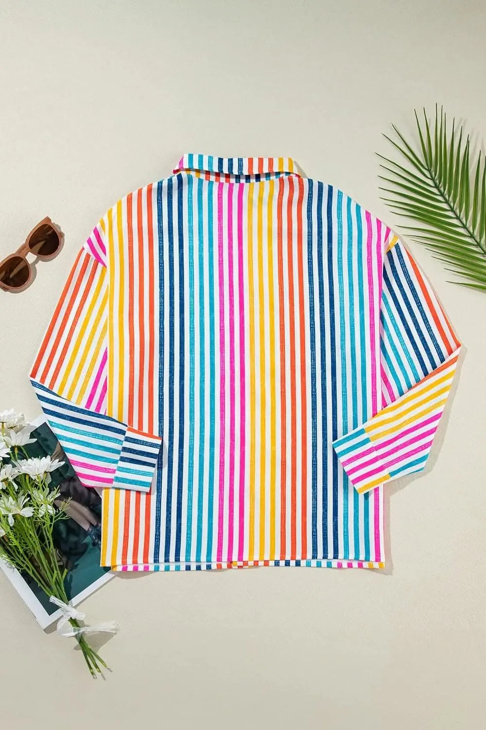 Shirts Trendsi Chic Striped Long Sleeve Shirt