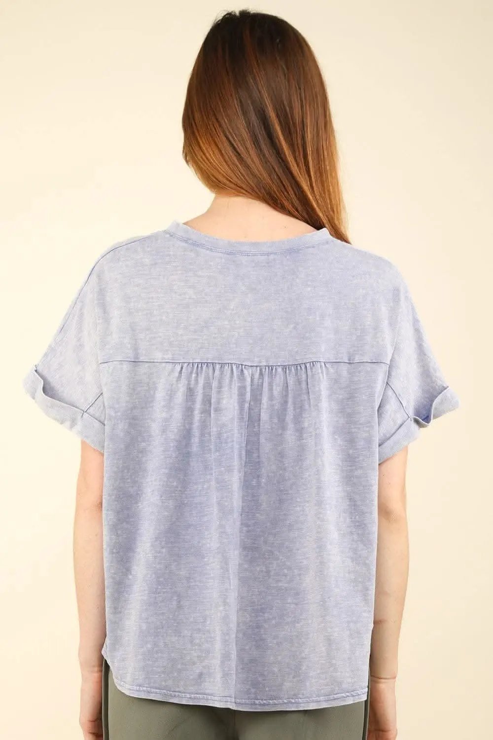 T-Shirts Trendsi Washed Tee Women's Everyday Casual Short Sleeve T-Shirt Soft & Chic