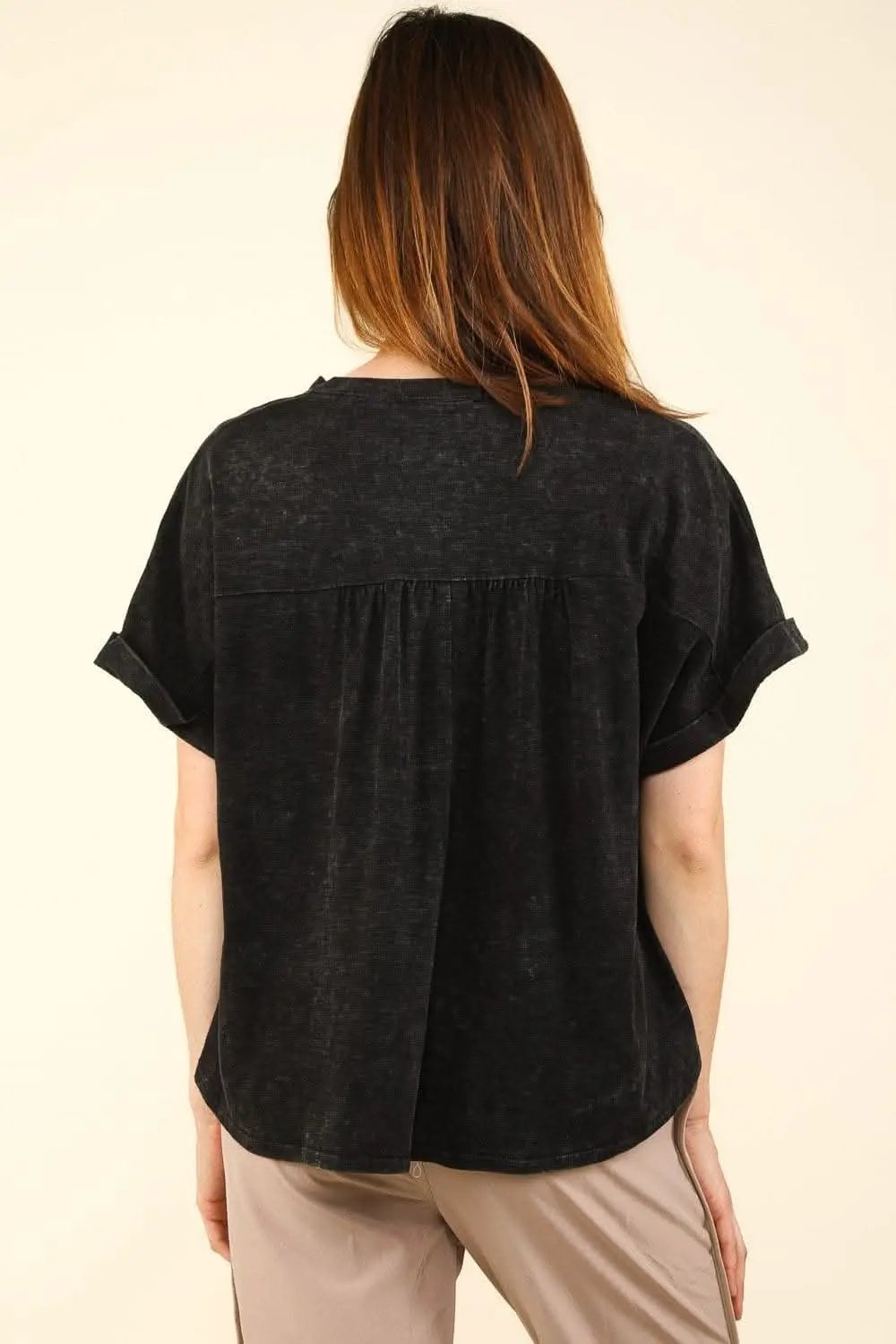 T-Shirts Trendsi Washed Knit Tee Women's Everyday T-Shirt Chic & Casual