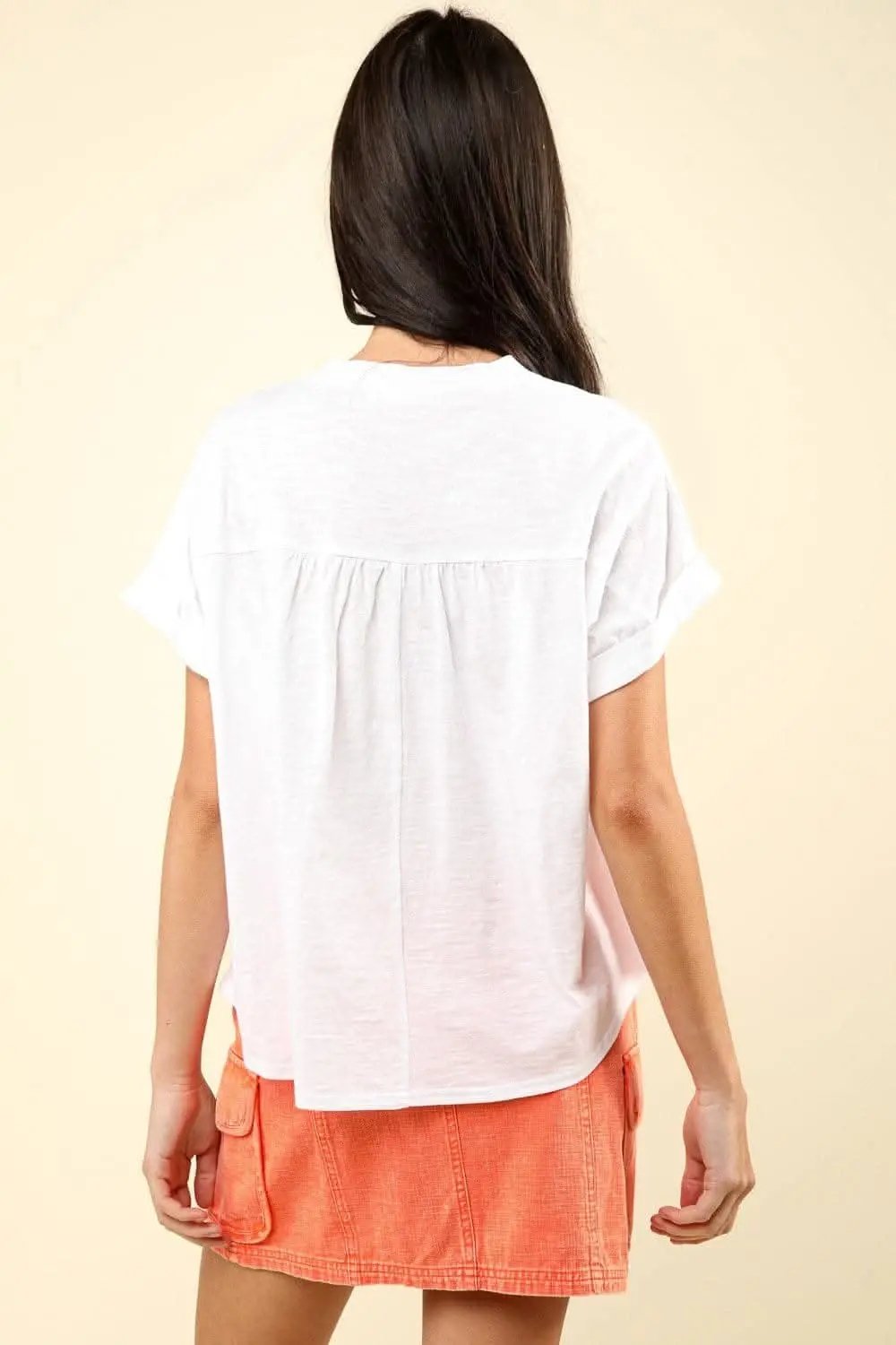 T-Shirts Trendsi Washed Tee Women's Casual Everyday T-Shirt Soft & Comfy