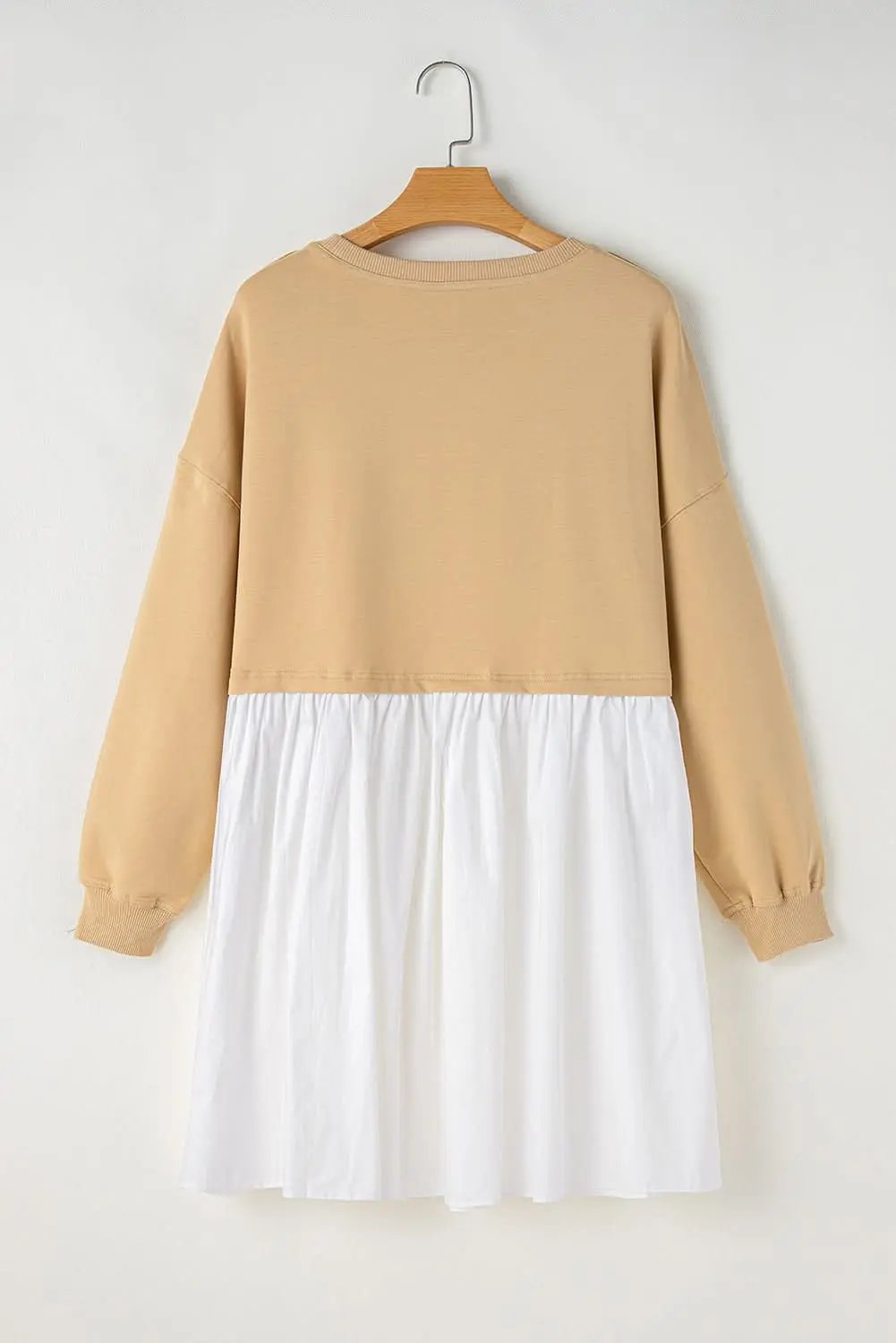 Dresses Love Salve Apricot Mini Dress Women's Daily Casual H-Line Colorblock Dress