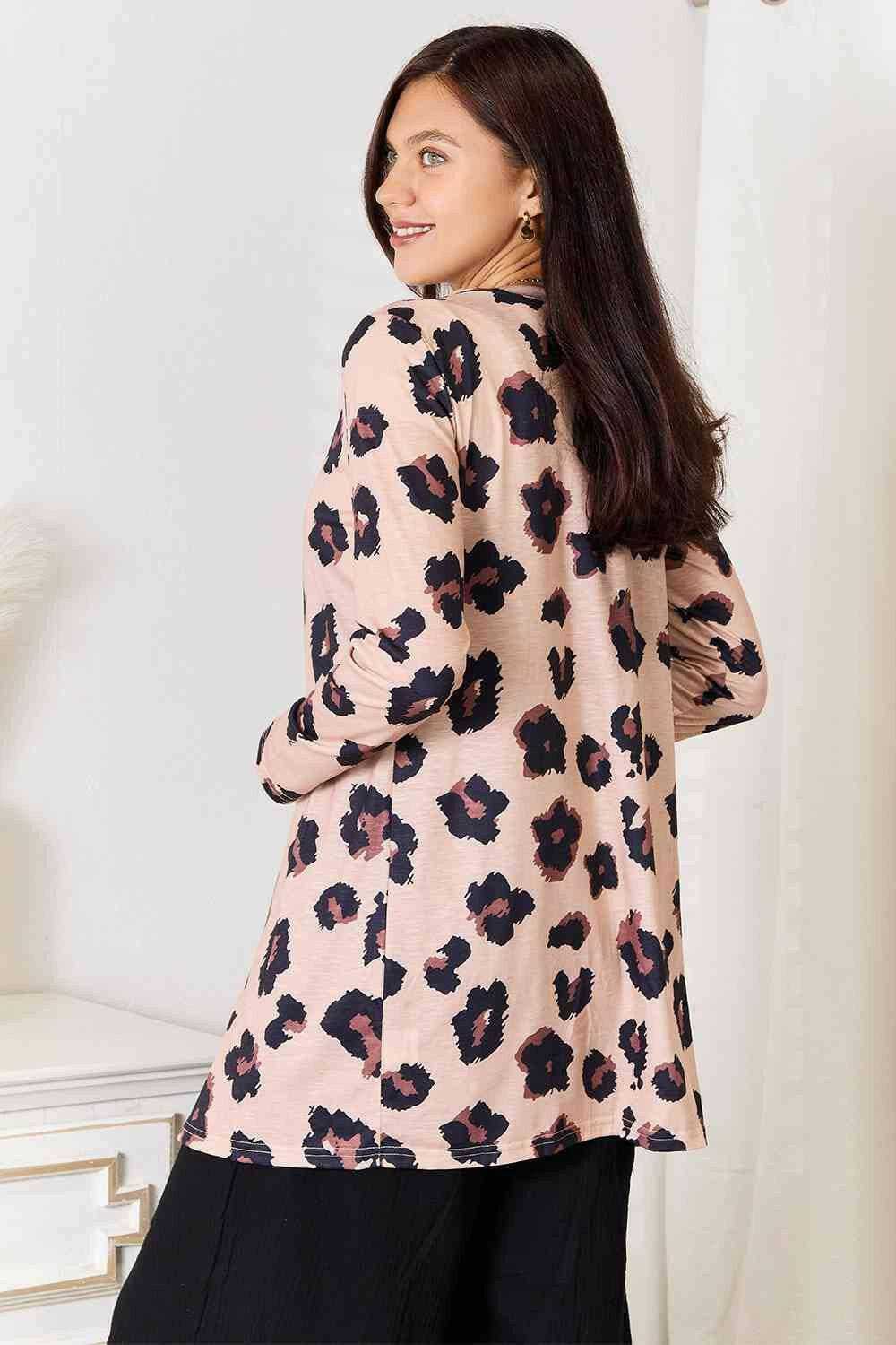 Trendsi Button-Up Cardigan Abstract Print Women's