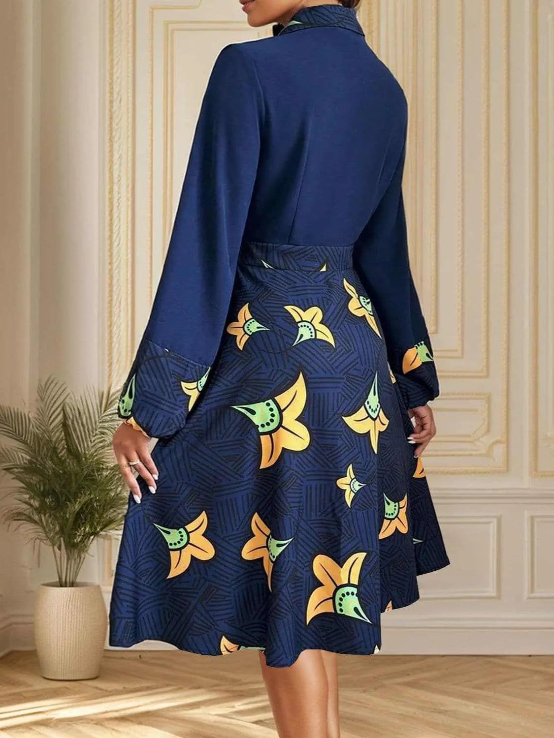 Dresses Trendsi Chic collared long sleeve dress