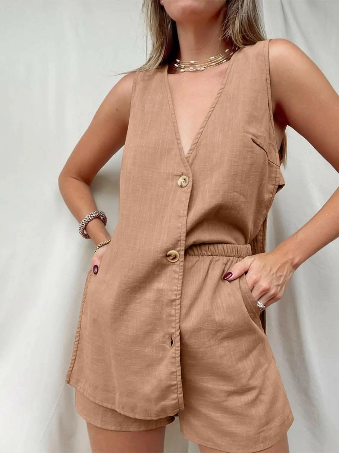 Trendsi Shorts - Chic cotton lounge set - cozy comfort