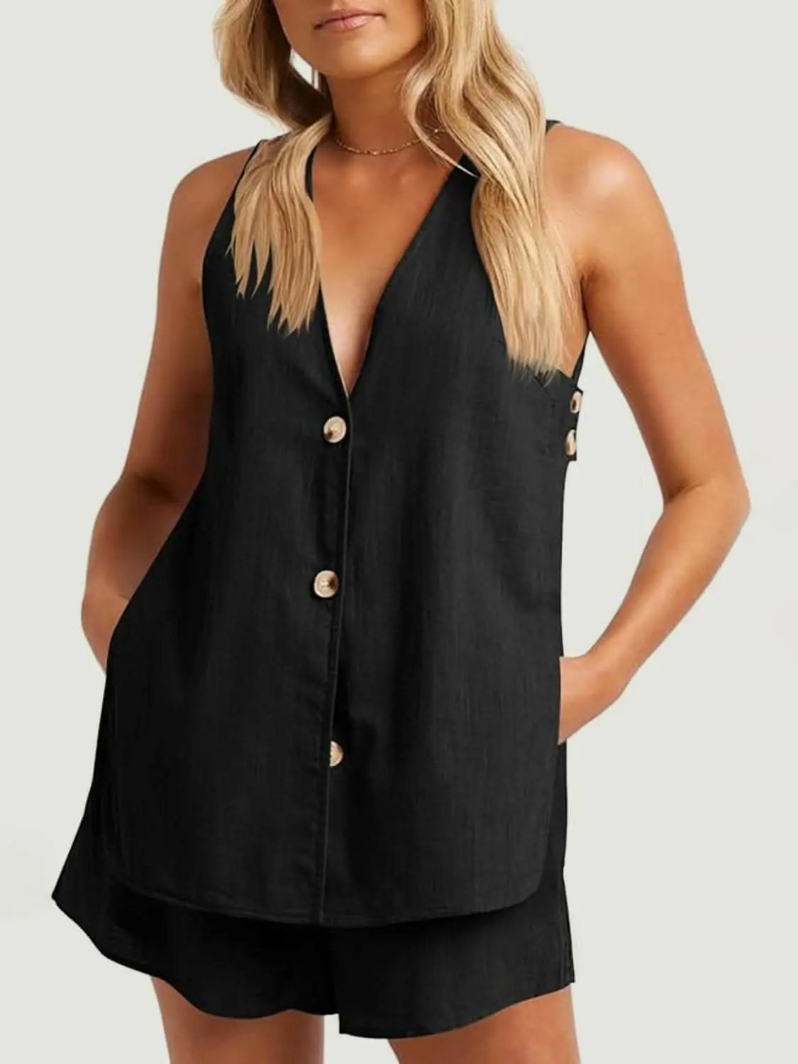 Trendsi Shorts - Chic cotton lounge set - cozy comfort